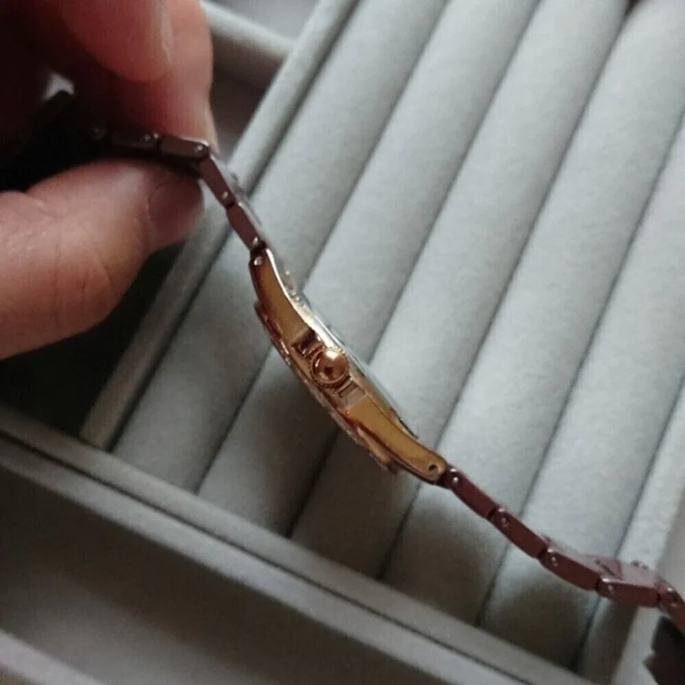 Bronze tone with crystals Anne Klein watch
